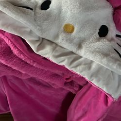 Hello Kitty Hooded Plush Blanket