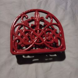 Vintage Cast Iron Napkin Holder Beautiful Piece.$15.86
