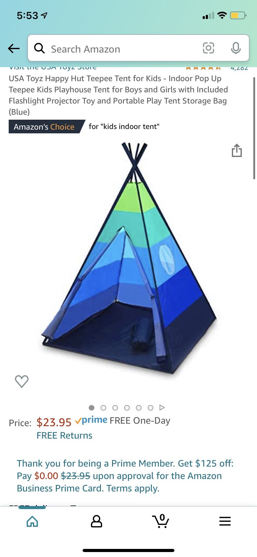 Brand New Kids Teepee Tent 