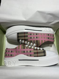 スニーカー Burberry Neptune Sneakers - Burberry - Synthetic - Pink Burberry trainers - pink & tan Worn no more than 5 | Depop