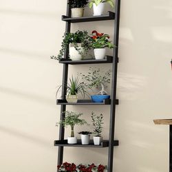 5-tier Black Ladder Bookshelf/bookcase