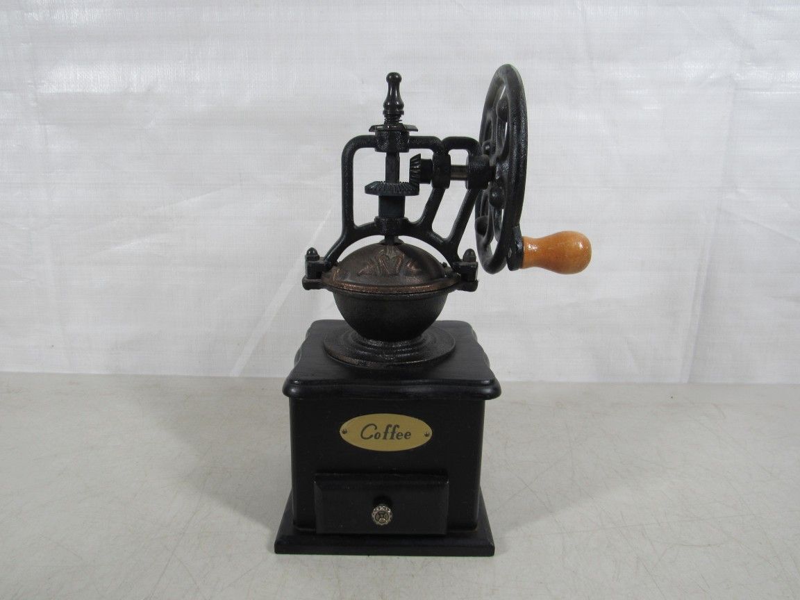 Coffee Bean Grinder Mill Vintage Antique Style Cast Iron Hand Crank