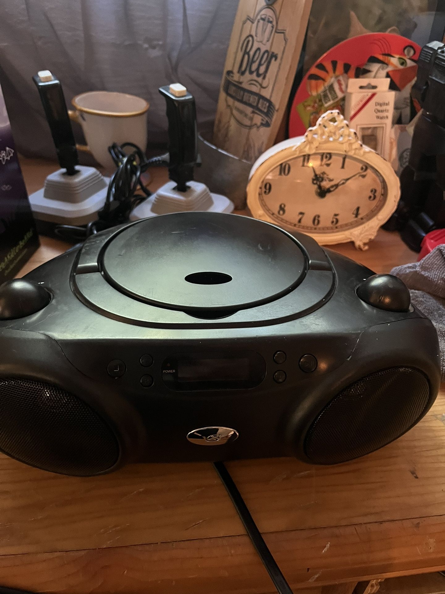 GPX CD/Radio Boom Box Model BC232BRS Black Portable System Working