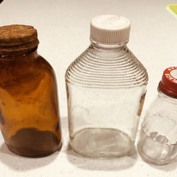 3 Old Bottles Antiques