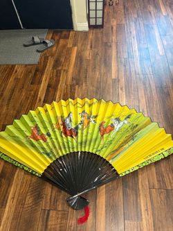 Chinese fan wall art piece