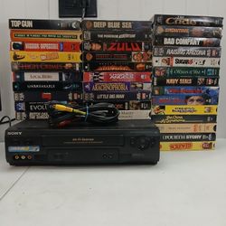 Sony VCR VHS Player Recorder With Movies