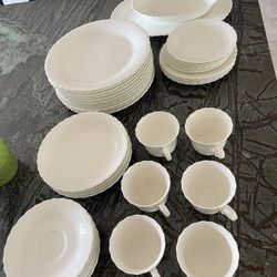Bone China, Mikasa, Narumi Japan, White Silk