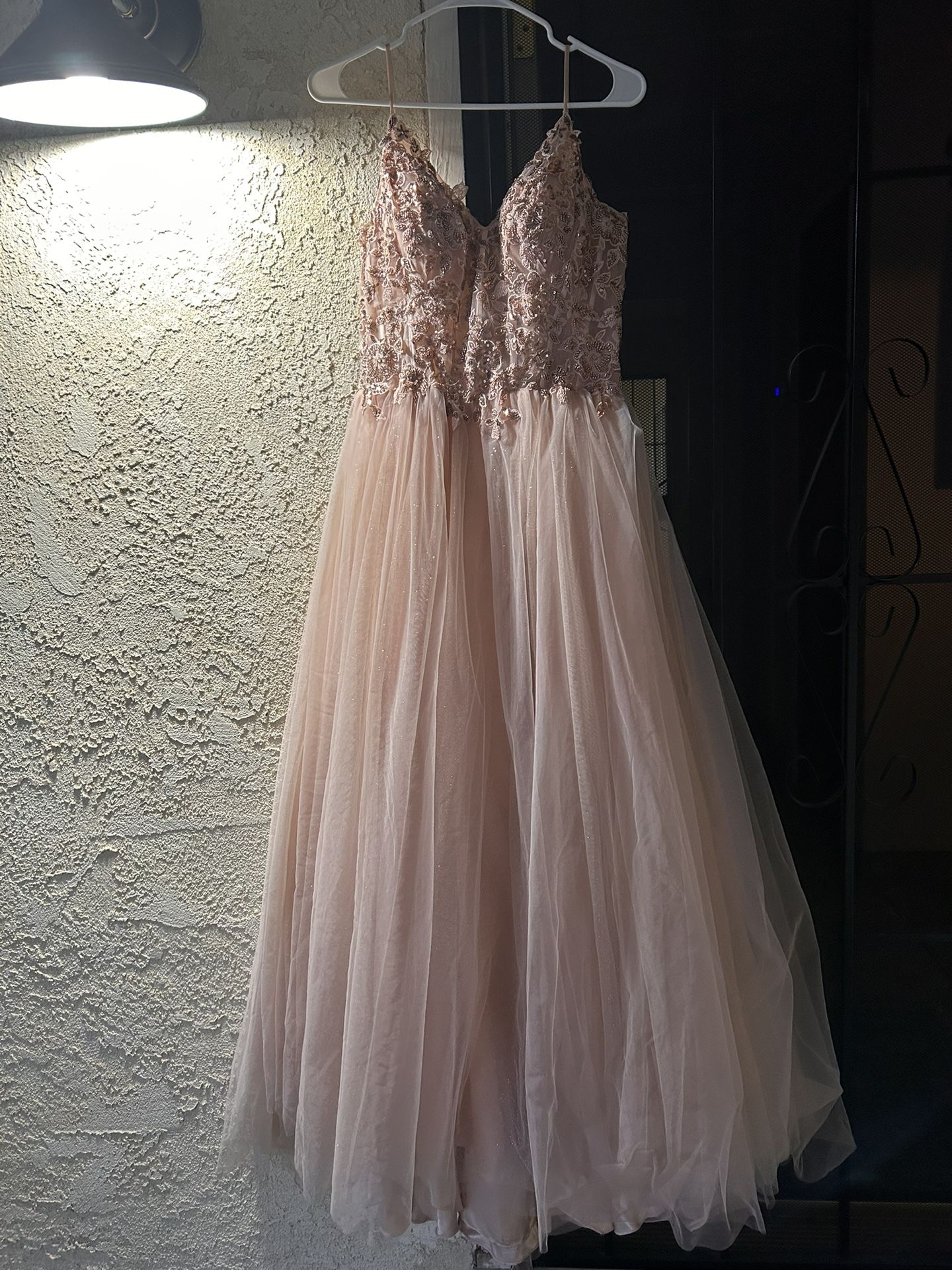 Custom Pink Rose gold gown