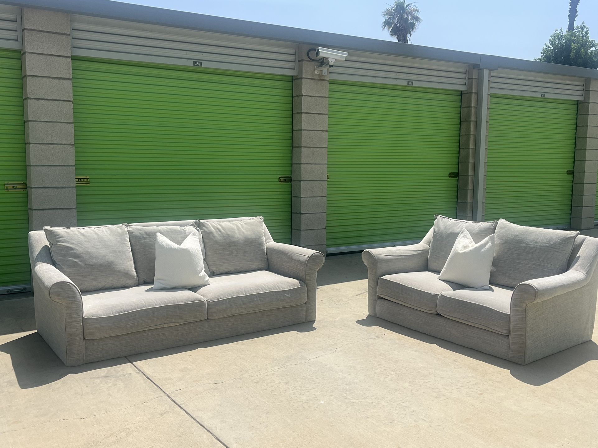 Light Gray Sofa & Loveseat With Delivery