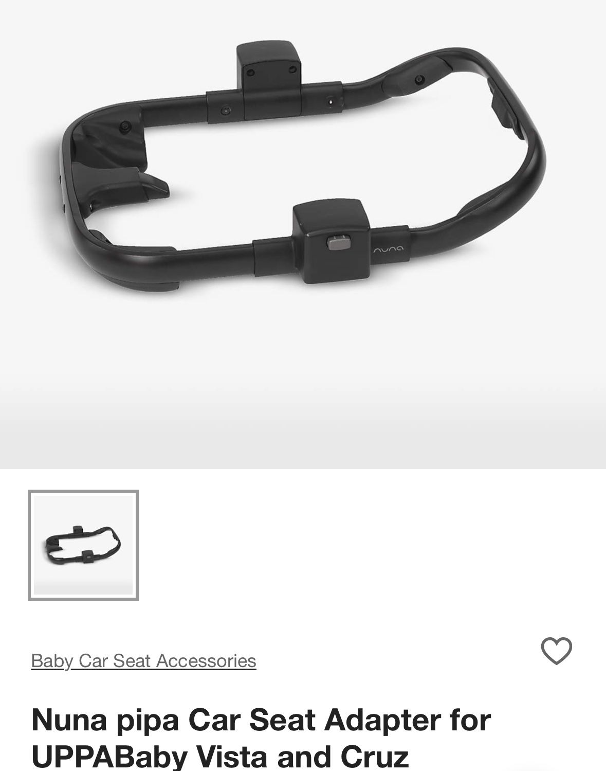 NUNA PIPA CAR SEAT ADAPTER