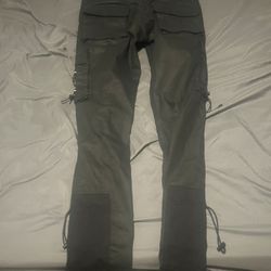 Black Adjustable Strap Jeans Size 30 