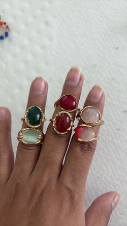 Crystal/stone rings