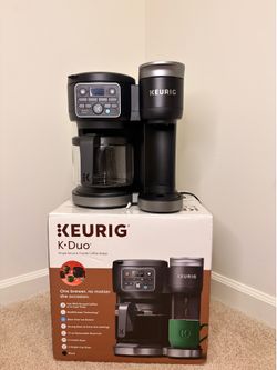 Meet the new and improved Keurig® K-Duo® Single Serve & Carafe Coffee Maker: the brewer made for eve