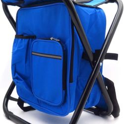 Backpack Stool Cooler Chair Heavy Duty 250LBS Max Load Portable Lightweight Stool Backpack Folding Fishing Cooler Seat for Camping Hunting Fishing - 