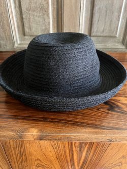 Price Drop - 22” Black Wool Ridged Hat