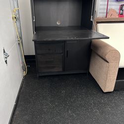 Office armoire with file drawer