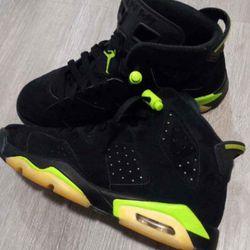 7Y AIR JORDAN RETRO BLACK ELECTRIC GREEN OBO