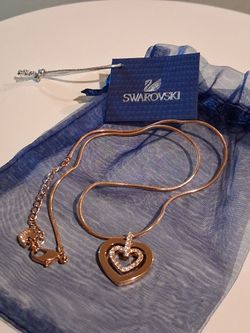 Swarovski Circle Heart Pendant Necklace