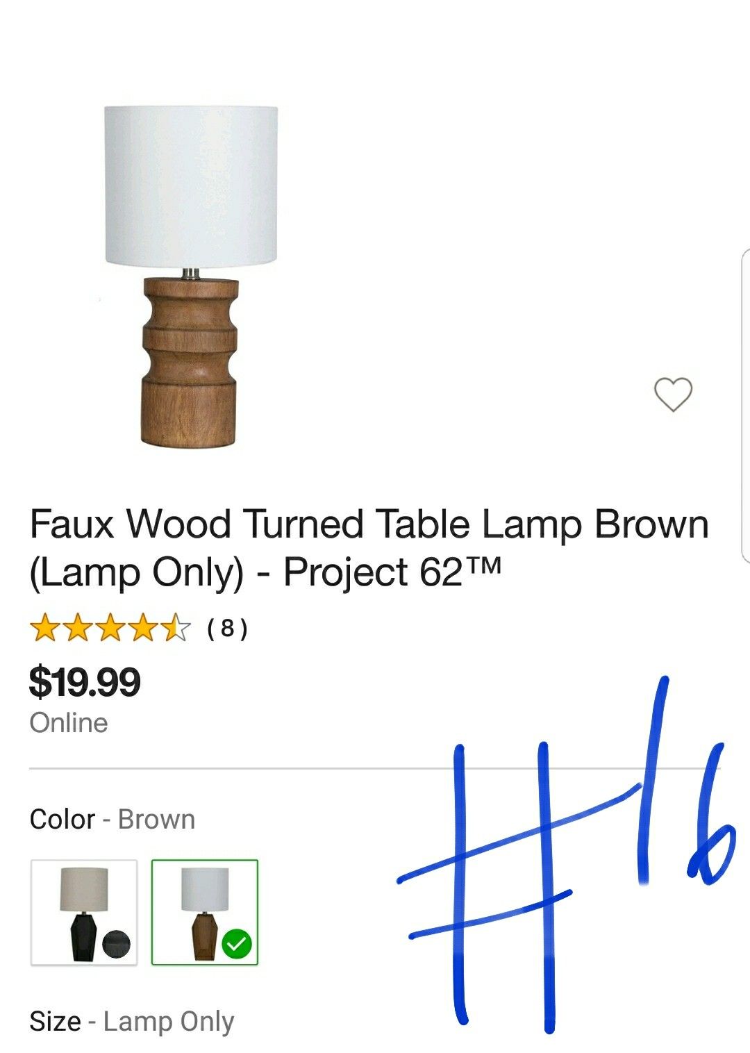 Wood Turned Table Lamps Brown