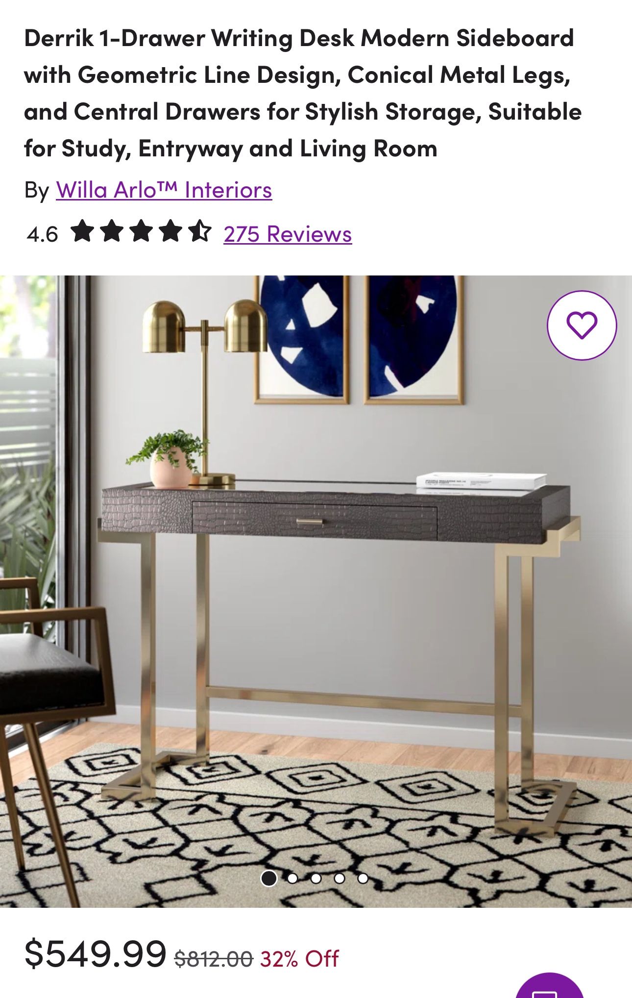 1-Drawer Writing Desk