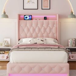 Upholstered Platform Bed Frame (Mattress Not Included)