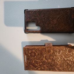 Samsung S22 Ultra Magnetic Leather Embossed Case 