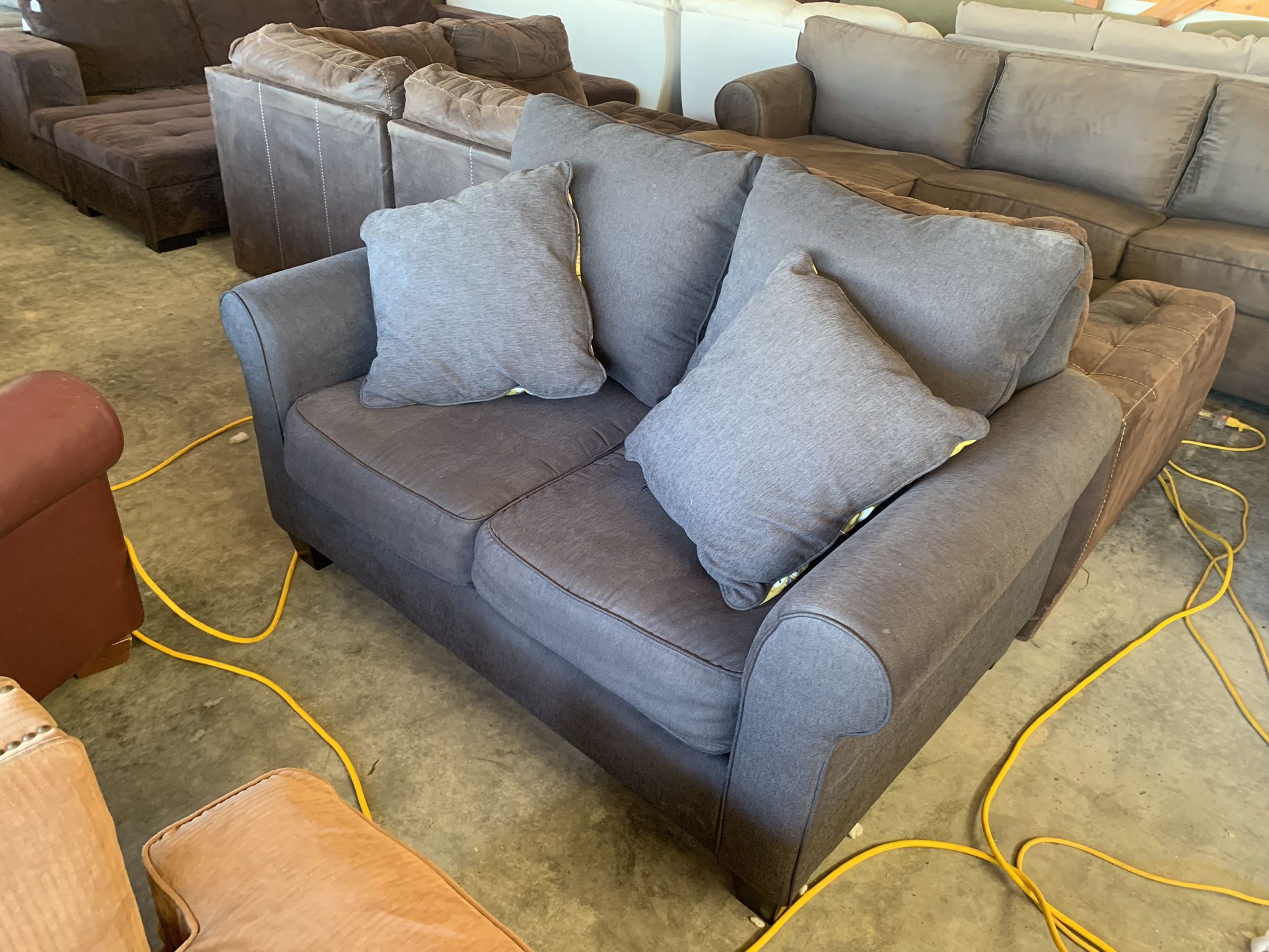 Grey Loveseat Couch “WE DELIVER”