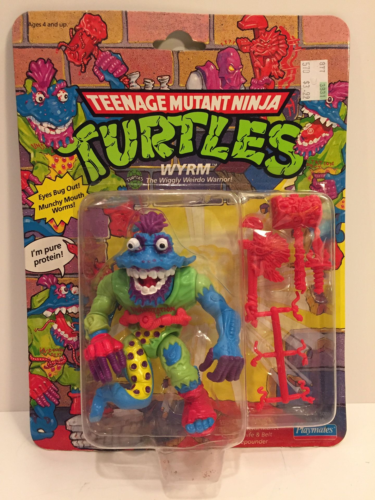 1991 Wyrm - MOC NEW - TMNT Teenage Mutant Ninja Turtles - Vintage Action Figure Toy