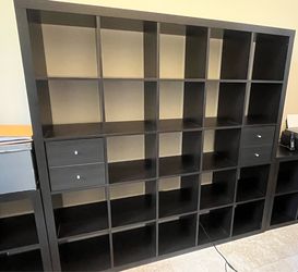 IKEA KALLAX 5x5 Shelf Unit Black-Brown