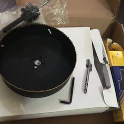 162mm 6 3/8 inch Hole Saw, Heavy Duty Bi-Metal Hole Saws Bit Tooth Cutting for Cornhole Boards Drywall Wood Plastic Fiberboard Soft Metal