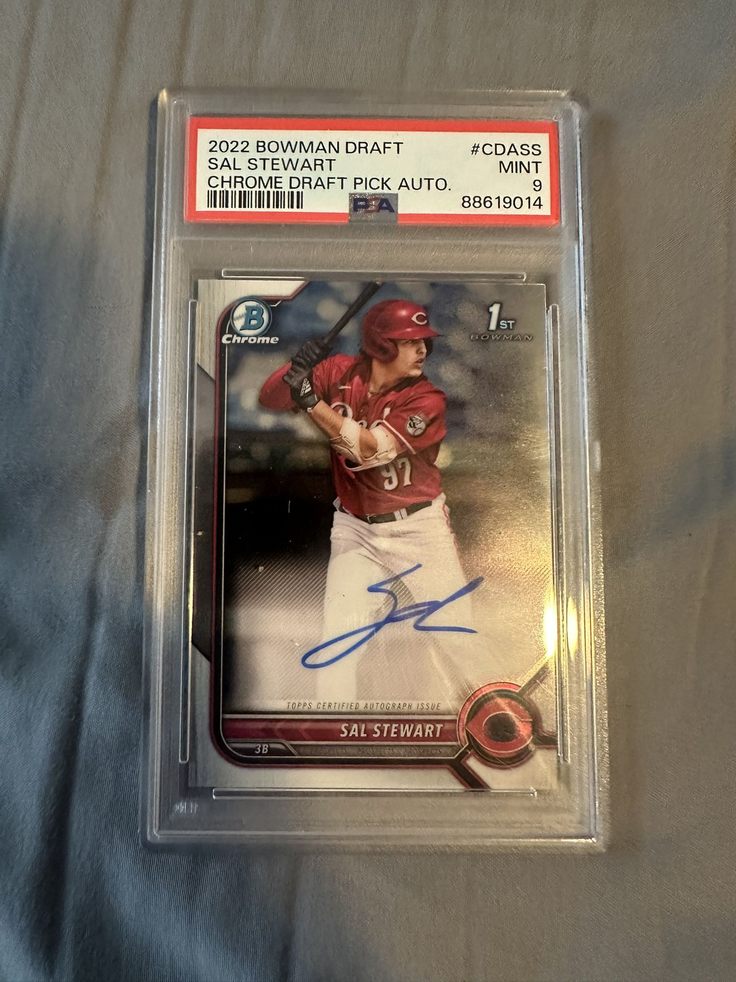 Sal Stewart Signed Bowman Chrome