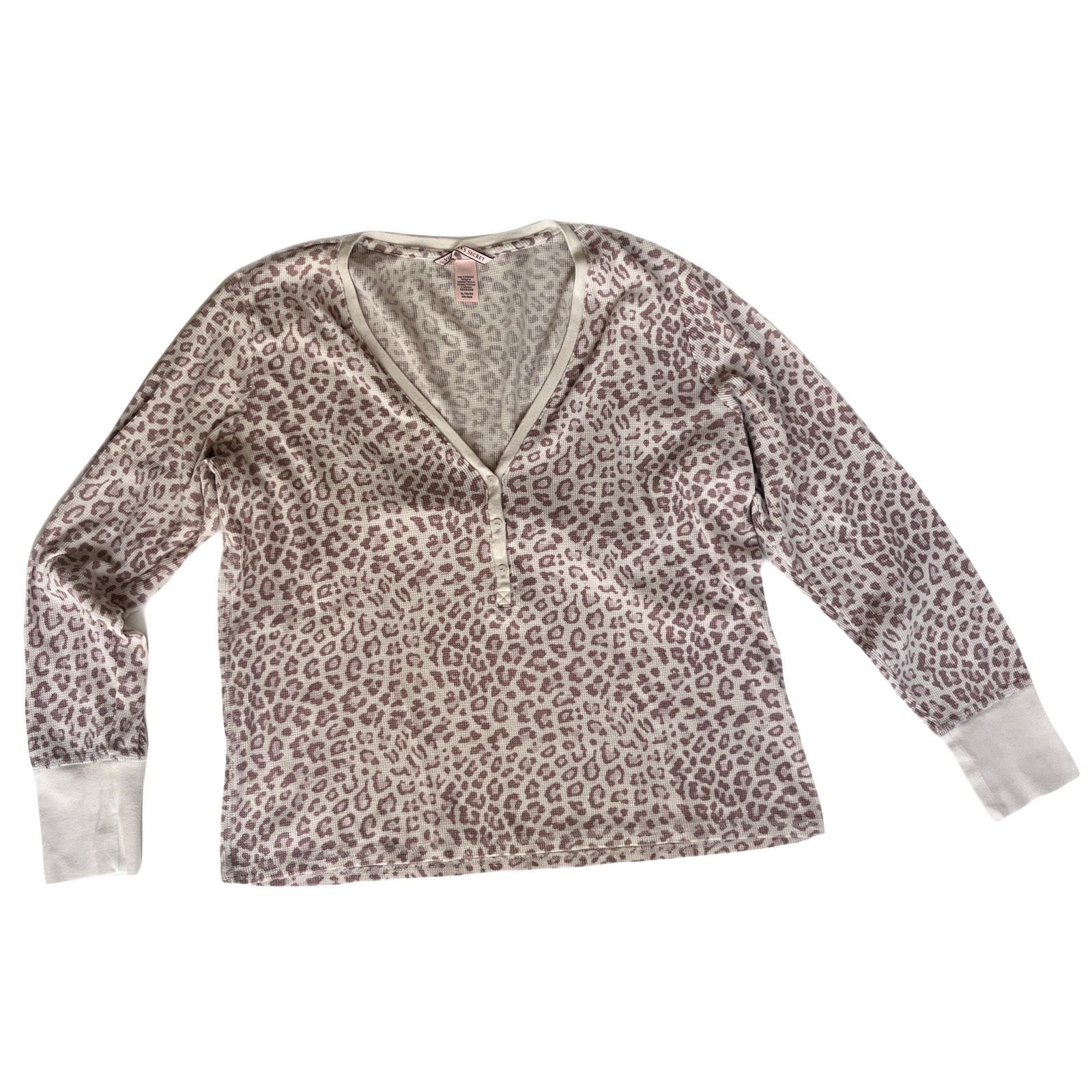Victoria’s Secret Animal Print Pajama Loungewear Top, Size XL