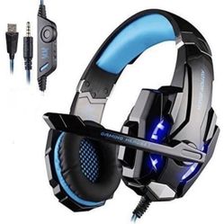 Gaming Headphone Headset Headphone Headband with Microphone LED Light for Laptop Tablet Mobile Phones KOTION EACH G9000 3.5mm