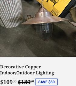 Decorative Copper Indoor/Outdoor Lighting