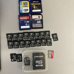 Lot Of SD and Micro SD Cards 