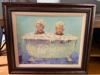 Custom Framed ~  “Tub" by Rebecca Kinkead~ High End Canvas Print ~