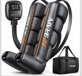 JZBRAIN Pro Compression Boots for Circulation: Leg Compression Massager for Athletes Cordless Air Recovery System with 6 Modes & 8 Intensity(Medium)