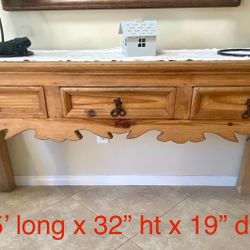 Moving Sale - Pine Console Table Pine $75