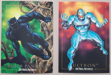 1992 Skybox Marvel Masterpieces Black Panther & Ultron