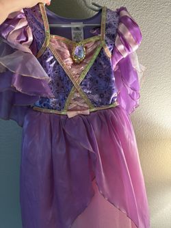 Rapunzel Dress With Crown and Wand