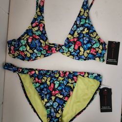 NOBO Butterfly Print Bikini/Swim Suit. Sz XL. NEW