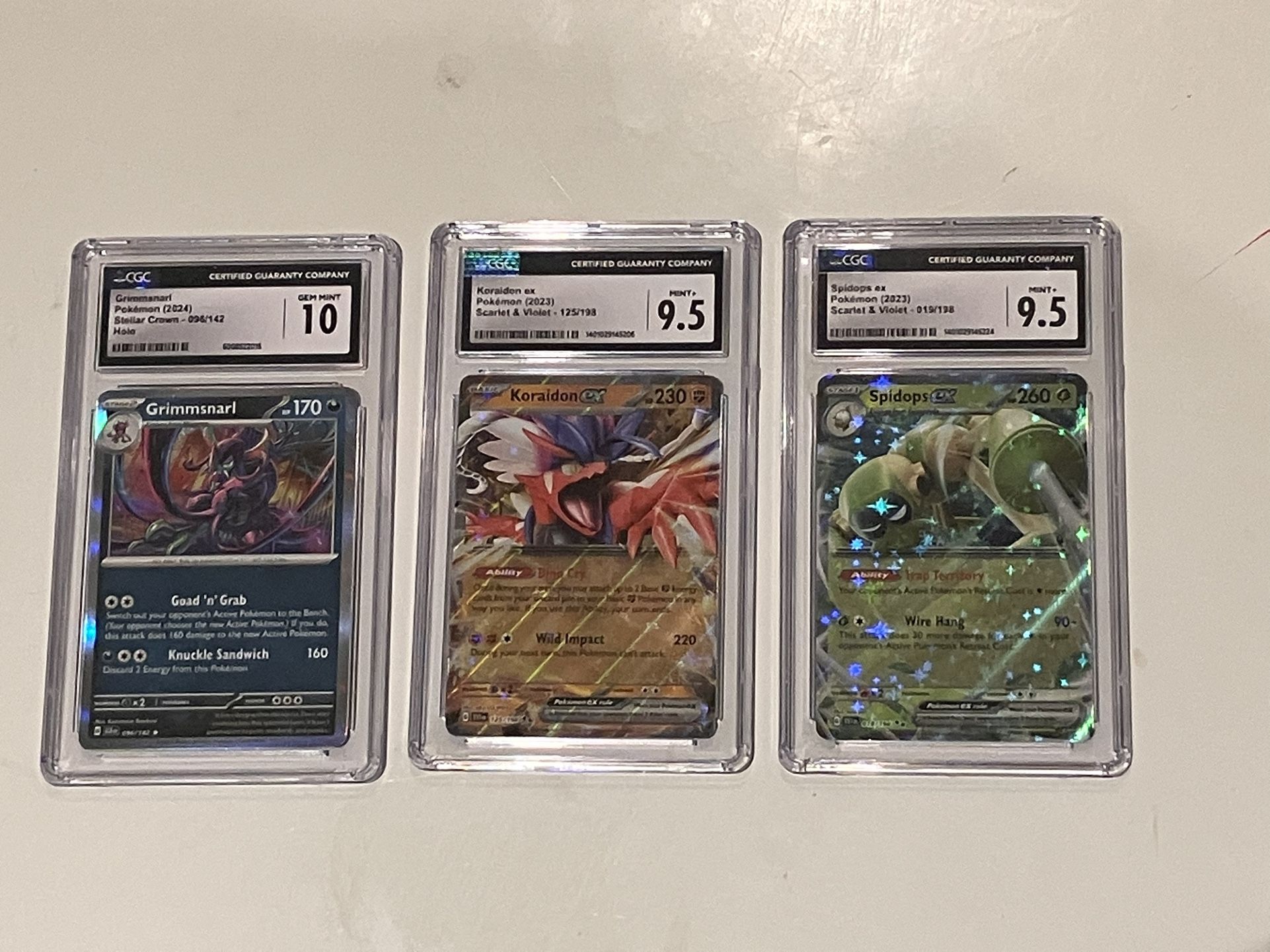 3 Graded Pokemon Cards
