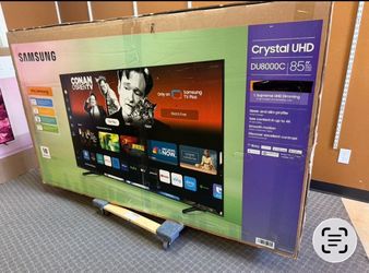 85 TV Samsung smart 4K HGTV 120 Hz $55 down on Financing for your delivery six month warranty