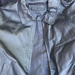 Vintage Perry Ellis Men's Portfolio Leather Jacket Size L