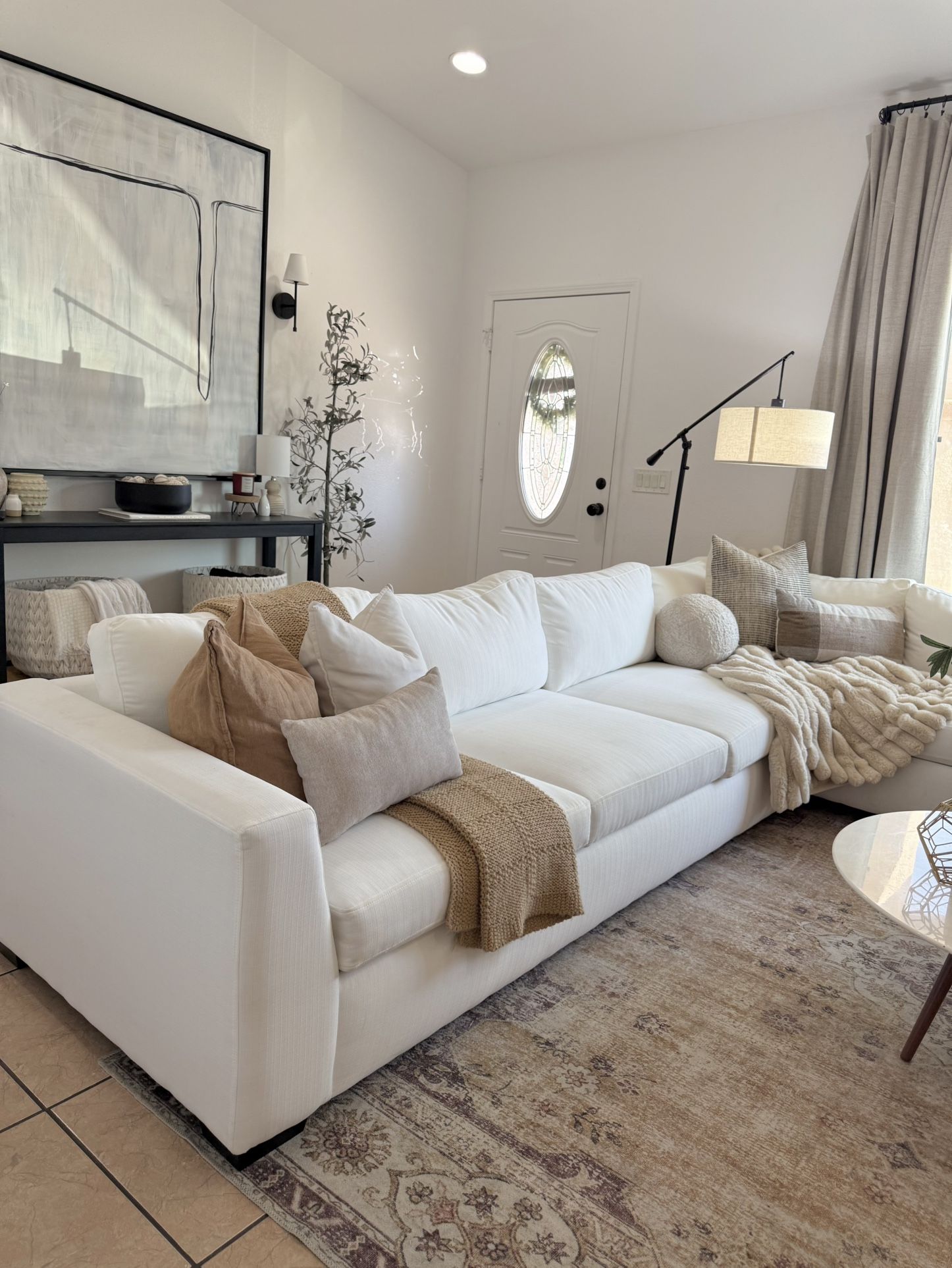 Beautiful white sectional