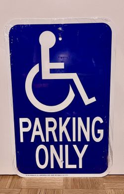 Handicapped parking sign. 