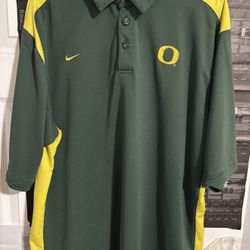 Nike TEAM Dri Fit Oregon Ducks Polo Shirt Short Sleeve Men’s Size XL VINTAGE