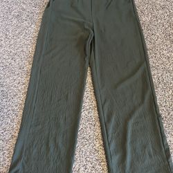 Green Wide-Leg Pants size M