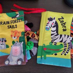 Infant Soft Books X2. Can Attach To Carrier