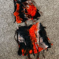 SHEIN Unity Tie-Dye Distressed Fringe Two-Piece Set Barely used size Med but fits more like a Small